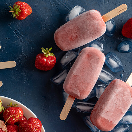 Strawberry-Banana Yogurt Popsicles